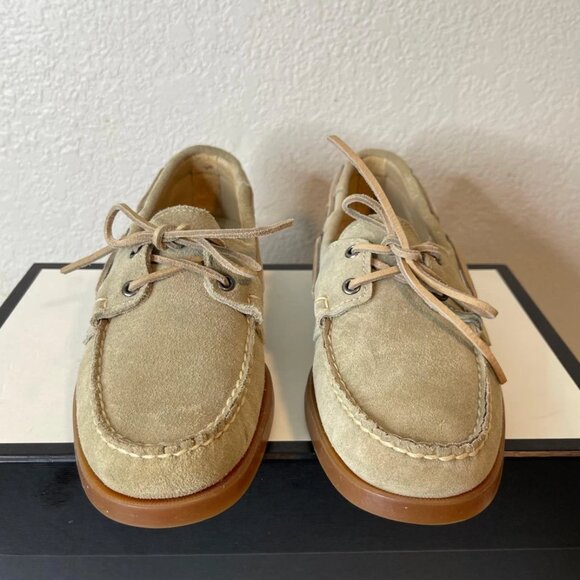 Sebago DockSides Boat Shoes Brown Suede Casual Slip On Men's Size 9 M - Picture 1 of 9